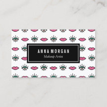 Bruine ogen en roze lips Kitschy Makeup Artist