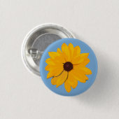 Bruine Ogen Susan Gele Bloem Ronde Button 3,2 Cm (Voorkant /achterkant)