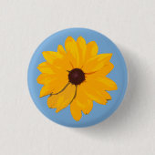 Bruine Ogen Susan Gele Bloem Ronde Button 3,2 Cm (Voorkant)