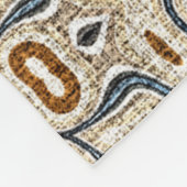 Bruine Oker Blauwgroen Blauwe Hip Tribe Art Fleece Deken (Hoek)