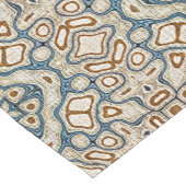 Bruine Oker Blauwgroen Blauwe Hip Tribe Art Korte Tafelloper (Hoek)