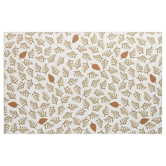 Bruine olie en bladeren stof (Fat Quarter)