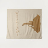 Bruine olifant hoofd rustieke Safari Chic Oerwoud Wandkleed (Voorkant (horizontaal))