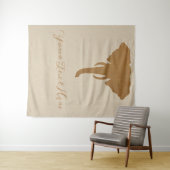 Bruine olifant hoofd rustieke Safari Chic Oerwoud Wandkleed (In Situ (horizontaal))