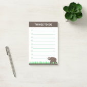 Bruine Olifant op Gras Planten Dingen om Te Doen Post-it® Notes (Kantoor)