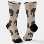 Bruine olifant sokken (Gebogen)