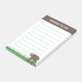 Bruine olifant voor gras Planten Post-it® Notes (Schuin)