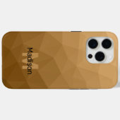 Bruine ombre geometrische mesh patroon Monogram Case-Mate iPhone Case (Achterkant (horizontaal))