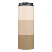 Bruine Ombre Gestreepte Thermosbeker (Achterkant)