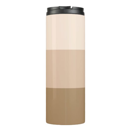 Bruine Ombre Gestreepte Thermosbeker (Achterkant)