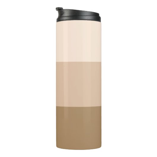 Bruine Ombre Gestreepte Thermosbeker (Geroteerd rechts)