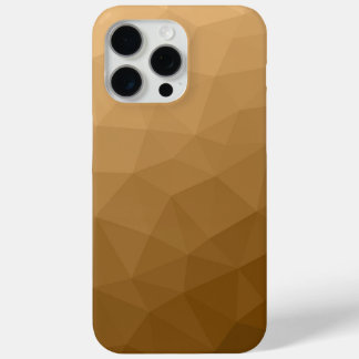 Bruine ombre-gradiënt geometrisch mesh-patroon iPhone 15 pro max hoesje