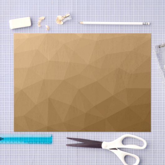 Bruine ombre-gradiënt geometrisch meshpatroon tissuepapier (Craft)