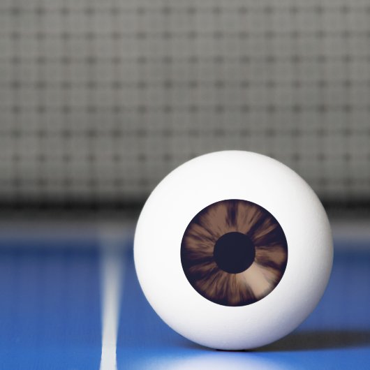 Bruine Oogbal Ping Pong Ball (Net)