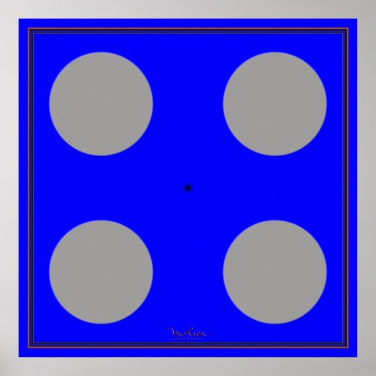 Bruine optische illusie draaien poster (Voorkant)