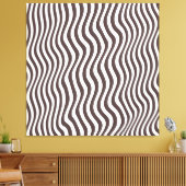 Bruine Optische Strepen Canvas Afdruk (Insitu (Woonkamer))