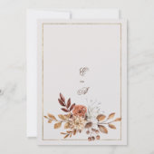  bruine oranje bladeren wintertrouwerij kaart (Achterkant)
