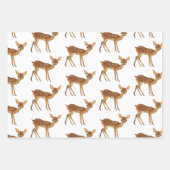 Bruine Oranje Cream Fox en Deer Inpakpapier Vel (Voorkant 3)