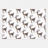 Bruine Oranje Cream Fox en Deer Inpakpapier Vel (Voorkant 2)