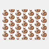 Bruine Oranje Cream Fox en Deer Inpakpapier Vel (Voorkant)