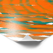 Bruine, Oranje en Blauwgroen Boho Earth Tone-kleur Foto Afdruk (Hoek)