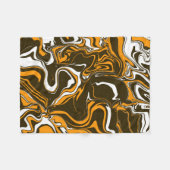 Bruine, Oranje en witte Herfst Oogst Melt Fleece Deken (Voorkant (Horizontaal))