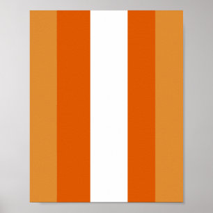 Bruine, oranje en witte strepen poster