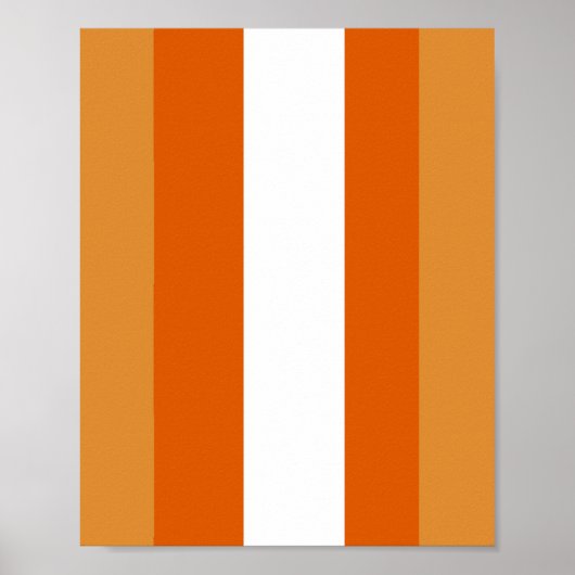 Bruine, oranje en witte strepen poster (Voorkant)