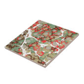 Bruine Oranje groene Abstracte marmertextuur Tegeltje (Zijkant)