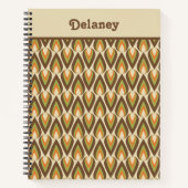 Bruine, Oranje, groene, meetbare trappen voor de r Notitieboek (Voorkant)