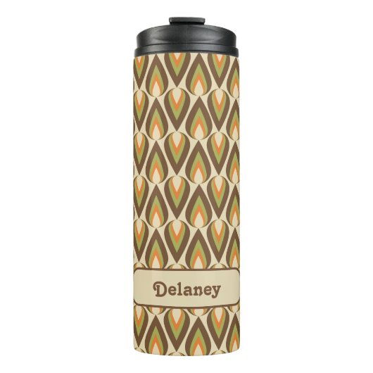 Bruine, Oranje, groene, meetbare trappen voor de r Thermosbeker (Voorkant)