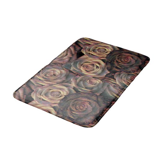 Bruine, oranje, koper- en goudrozen badmat (Gekanteld)