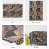 Bruine, oranje, koper- en goudrozen deken