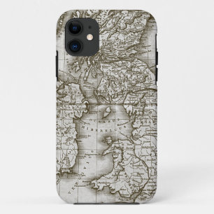 Bruine Oude iphone 5 van de Douane van de Kaart Case-Mate iPhone Case