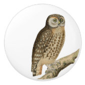 bruine ovale kunst keramische knop (Voorkant)