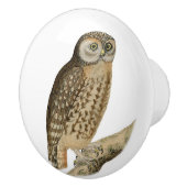  bruine ovale kunst keramische knop (Rechts)