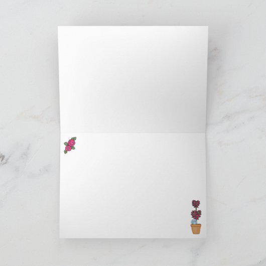  bruine paarden, bloemen Love Valentijnsdag Feestdagen Kaart (Binnen)