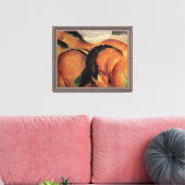 Bruine paarden canvas afdruk (Insitu (Woonkamer))