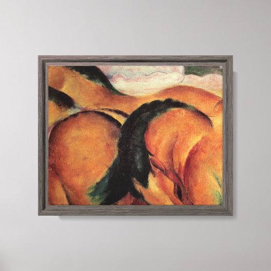 Bruine paarden canvas afdruk (Voorkant)