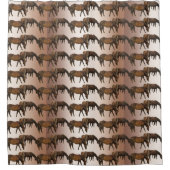 Bruine paarden Dierendouchergordijn Douchegordijn (Voorkant)