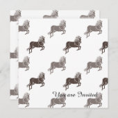 Bruine paarden Dierlijke Verjaardag Kaart (Voorkant / Achterkant)