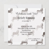 Bruine paarden Dierlijke Verjaardag Kaart (Achterkant)