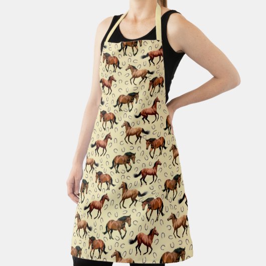 Bruine paarden Galloping Schort (Insitu)