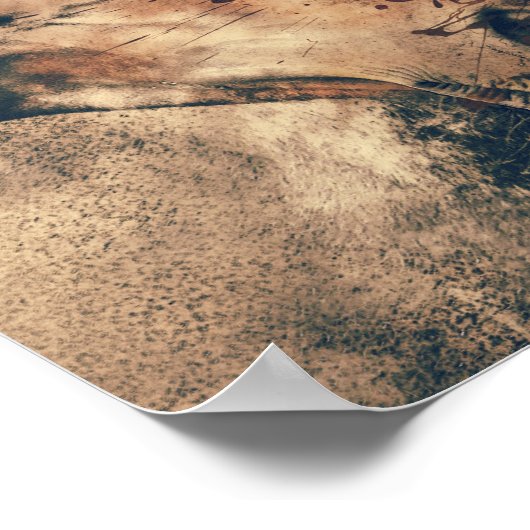 Bruine paarden poster (Hoek)