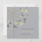 Bruine paardenbloem bloemen houden van bruiloft ui kaart (Achterkant)