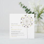 Bruine paardenbloem bloemen houden van bruiloft ui kaart (Staand voorkant)