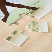 Bruine paardeneducatieve anatomie van paardachtige legpuzzel (Zijkant)