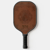 Bruine paardenpenkop pickleball paddle (Voorkant)
