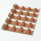 Bruine paardenrog cadeaupapier (Uitgerold)