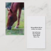 Bruine paardenstallen instappen of aankomen visitekaartje (Voorkant / Achterkant)